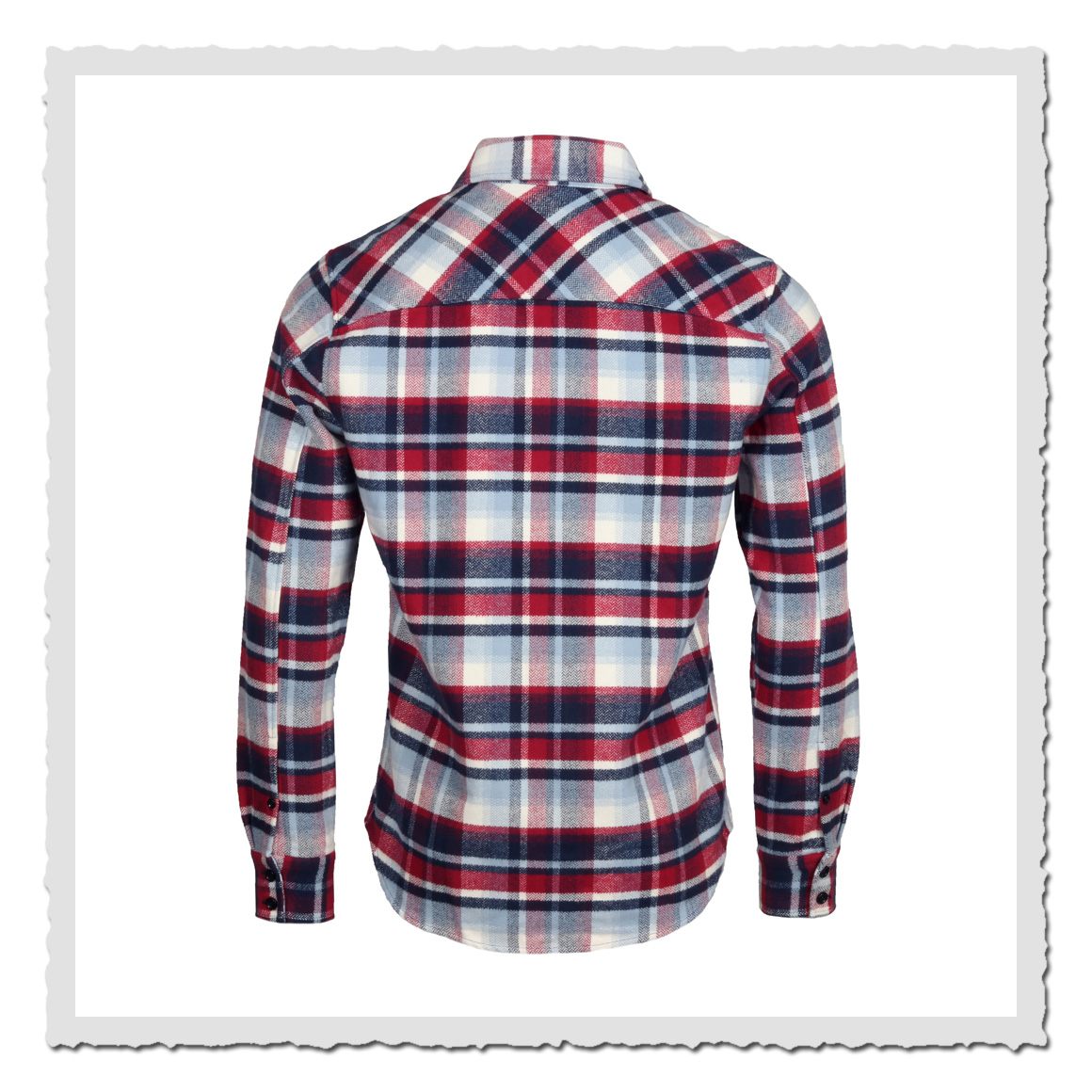 Rokker Orlando Flanellhemd red/blue/white, kariertes Herrenhemd im Retro-Style